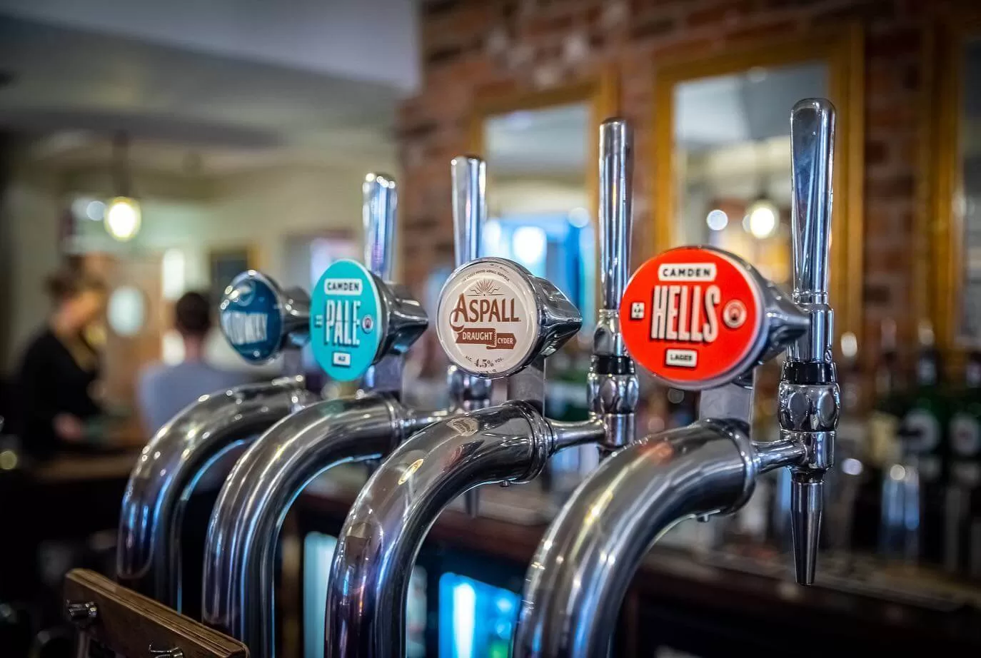 Beer on tap in the Ring O' Bells bar